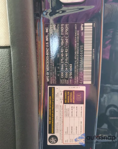 2021 Mercedes-Benz Gle 350 z USA, uszkodzony, nr VIN 4JGFB4JB9MA444498